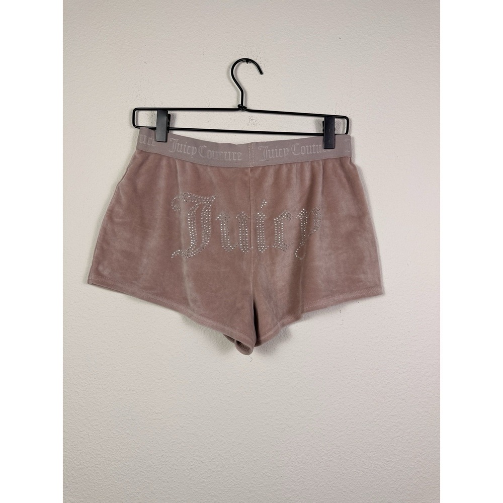 Juicy Couture Rhinestone Velour Shorts Mauve‎ M